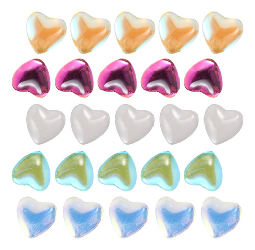 Colgantes Con Forma De Corazón Para Decoración De Uñas, Colo