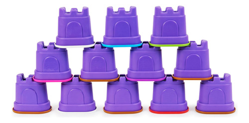 Pack De 12 Contenedores Castle Para Niños Play Sand Kinetic