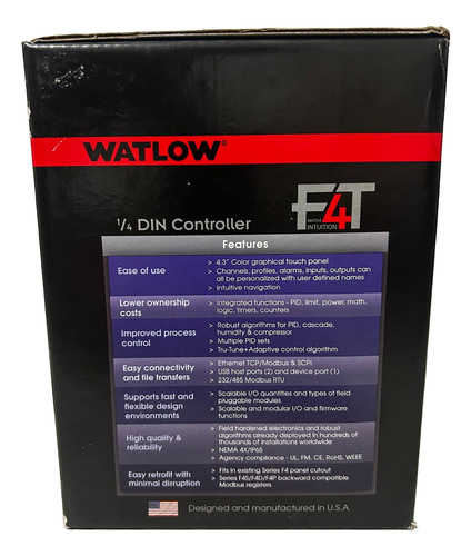 Watlow F4t Temperature And Process Controller, 14 Din