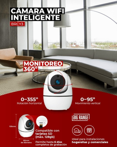 Imagen 4 de 5 de Camara De Seguridad Wifi Inalambrica Full Hd Sonido