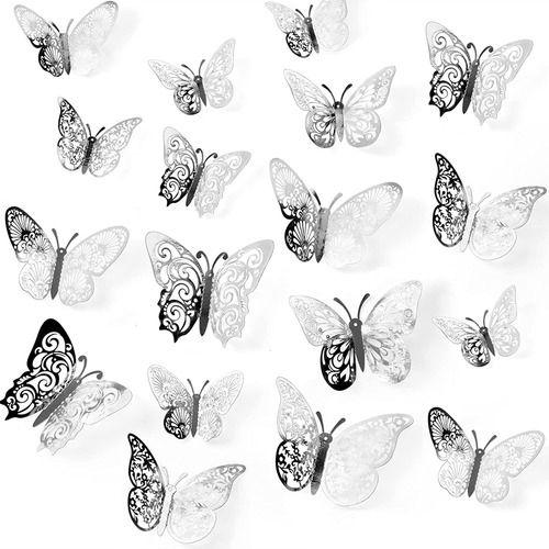 Mariposas 3d Para Decoracion, Manualidades, Fiestas 72pcs.-g