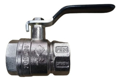 Llave De Paso Agua Tipo Palanca Esférica 1 Pulgada Metal