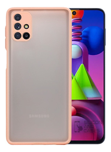 Carcasa Para Samsung M51 Borde Colores Protector Camara
