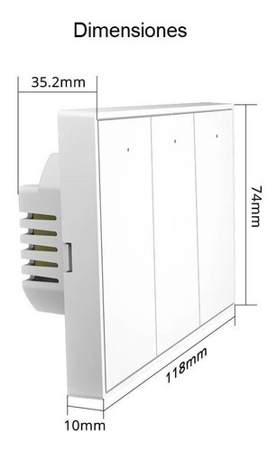 Imagen 5 de 7 de Zemismart Interruptor Inteligente Doble Sin Neutro Homekit