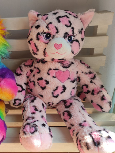 Build A Bear Jaguar Rosa Gato Sonido Peluche 