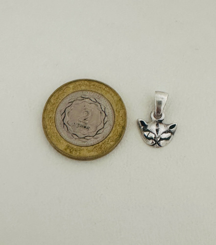 Dije De Plata Cara De Gato. Sg-joyería Plateado