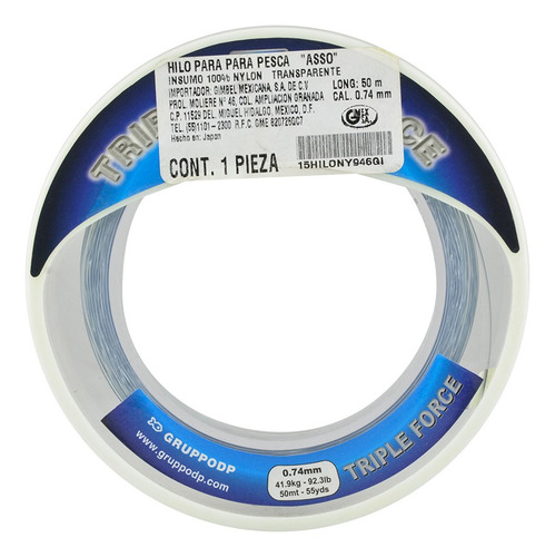 Hilo De Pesca Triple Force 0.74 50mts