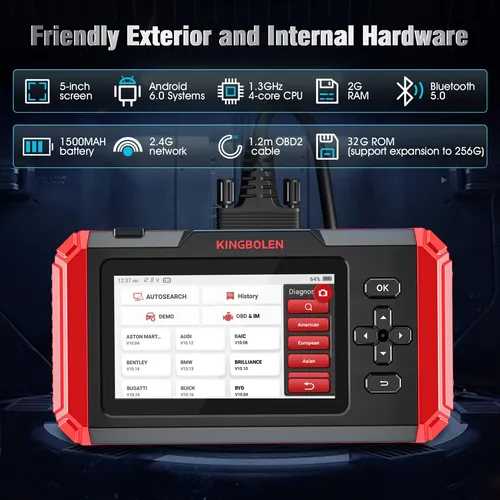 Escáner De Diagnóstico Kingbolen S500 Obd2 Para Car 4 System