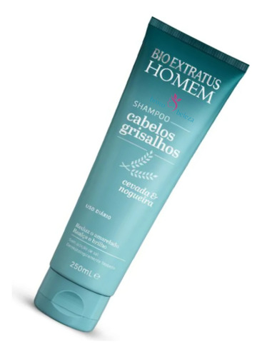 Shampoo Homem Bio Extratus 250ml Cabelos Grisalhos Sem Sal