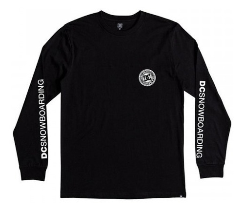 Remera Dc Kids Snowboarding Ml Blk