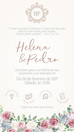 Convite Digital Casamento Interativo Confirmar Presença 127