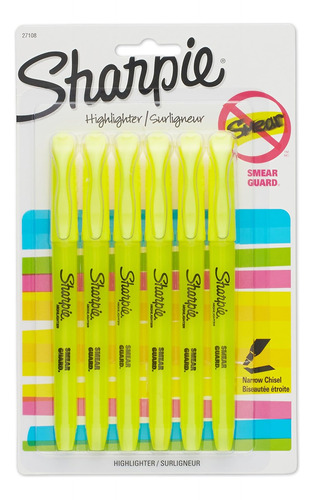 Resaltador Estilo Bolsillo Sharpie Pp Accent, Amarillo Fluor