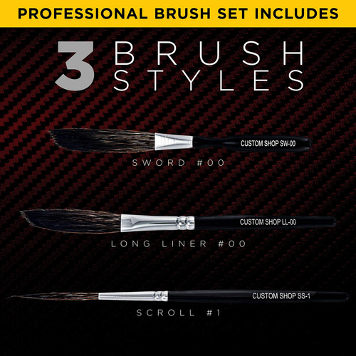 Custom Shop Starter Pinstriping Brush Kit (sword #00, Scroll
