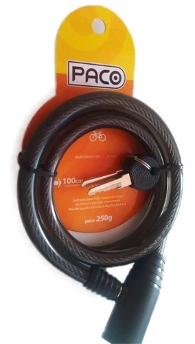 Cadeado Para Bicicleta Com Chave 12mm X 1000mm Xplore Paco
