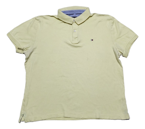 Playera Polo Tommy Hilfiger Grande L Custom Fit Amarillo