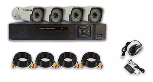 Kit Dvr 4  Canales Y 4  Camaras  Seguridad Fullhd 1080p Real