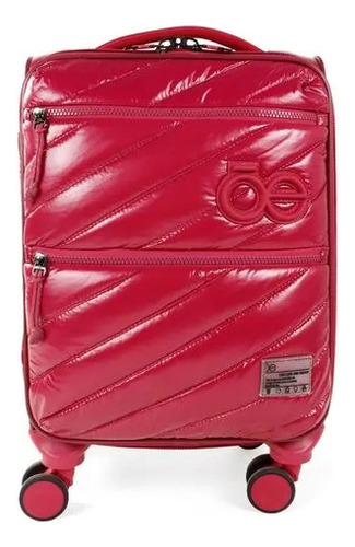 Maleta Cloe Chica De Cabina 16 PLG Acolchada Color Camel Color Tinto Lisa 4EP24348