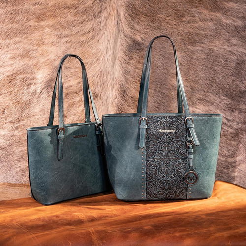 Bolso Grande Y De Mano, Montana West, Color Turquesa X2 Pzs