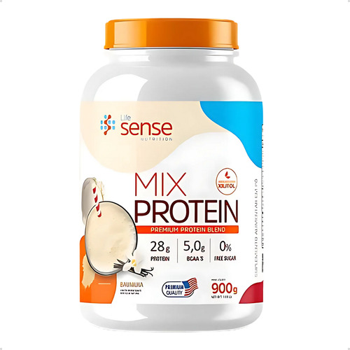 Kit 2x Whey Mix Protein + Creatina + Bcaa - Sense Nutrition Sabor Baunilha