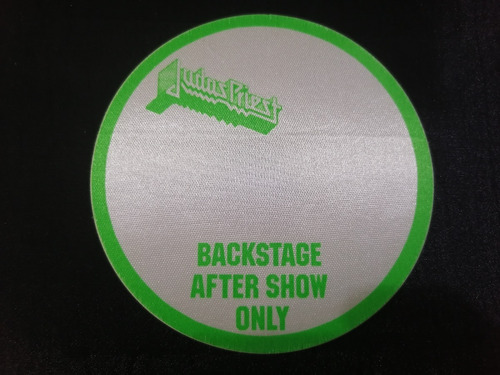 Judas Priest Fuel For Life Tour 1986 Gafete Pass Backstage 