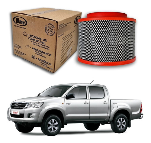 Filtro Esportivo Lavável Toyota Hilux 2.5 Diesel 2009 Inflow