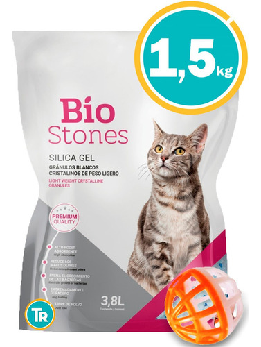 Sanitario Silica Gel Bio Stones 1,5 Kg+ Regalo