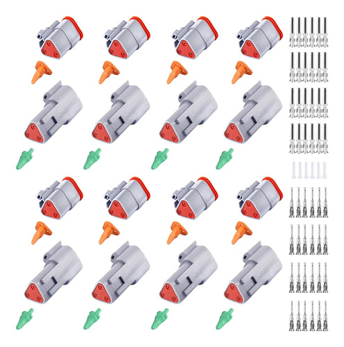 86 Conectores Deutsch Dt Gris De 3 Pines, 8 Unidades, C...