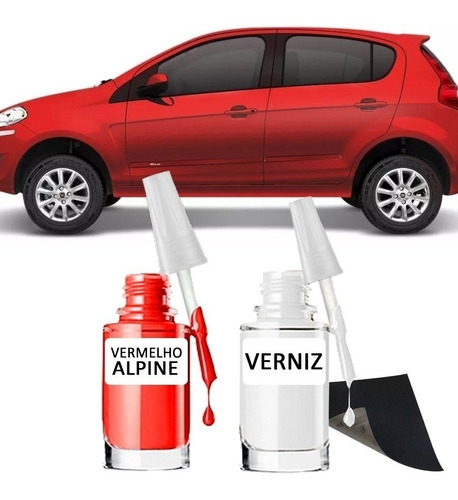 Tinta Tira Risco Automotiva Fiat Vermelho Alpine 15ml