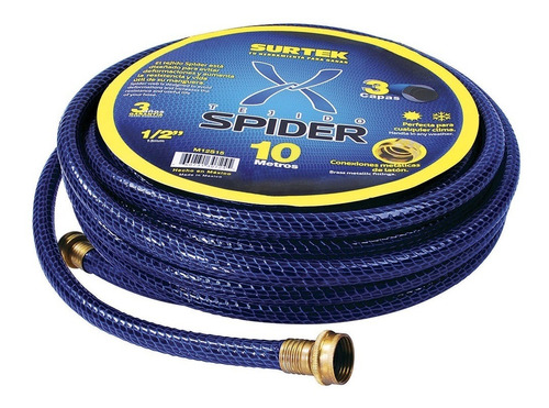 Manguera Spider 1/2 PuLG Armada Conector Metálico 10m Surtek