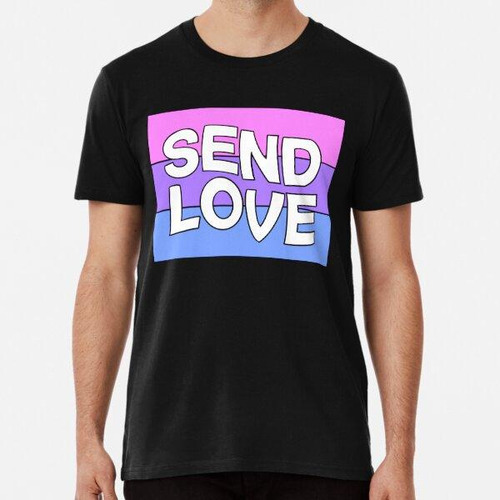 Remera Send Love Bisexual Flag Pastel Colors Algodon Premium