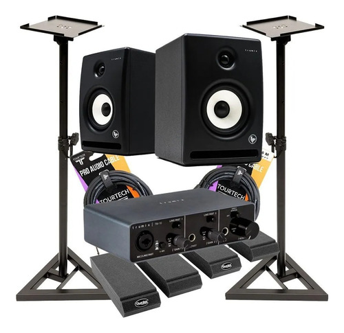 Trumix Complete 5  Studio Monitor Bundle With Stands