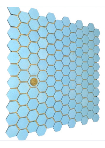 Pastilha Hexagonal Azul Mp 47 -  Art Glass Revestimentos