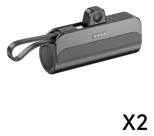 Kit2 Power Bank Bolso 5000mah Com 2portas Ios Android 2 Em 1