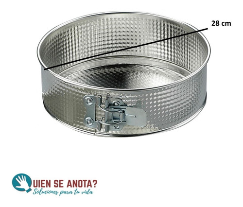 Imagen 2 de 8 de Tortera Desmontable Gancho Molde Para Torta 28 Cm Jovifel