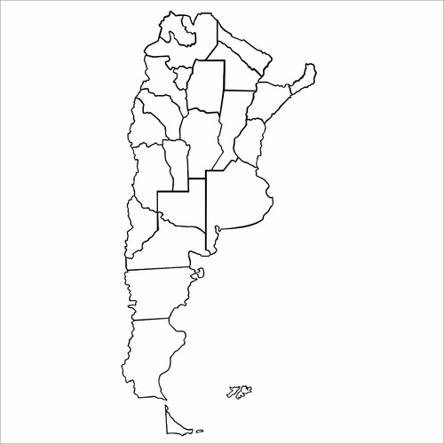 Vinilo Decorativo - Mapa Argentina - Politico
