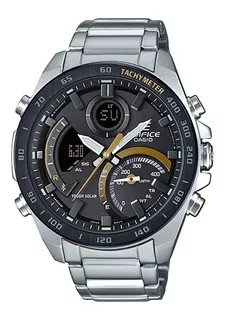 Reloj Casio Edifice Bluetooth Ecb-900db-1c Hombre E-watch Color De La Correa Plateado Color Del Bisel Negro Color Del Fondo Negro