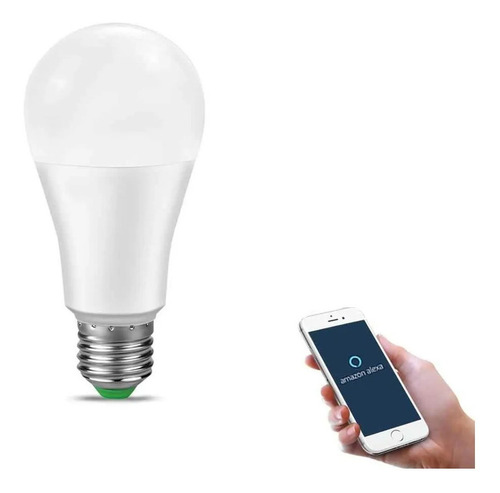 Lampada Led Inteligente 15w Android Smart Wifi Bivolt Alexa Cor da luz Branco-frio
