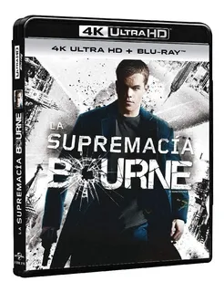 La Supremacia Bourne Matt Damon Pelicula 4k Uhd + Blu-ray