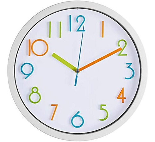 Bernhard Products Reloj De Pared Colorido Para Niños De 10 P