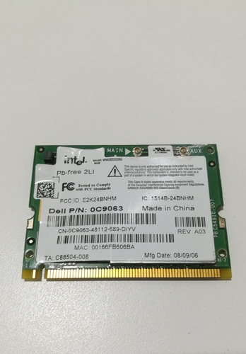 Placa Wifi (full) Intel Oc9063