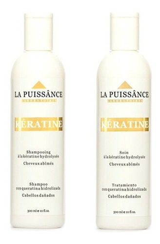 Kit Shampoo + Enjuague Keratina La Puissance Antifrizz 300ml