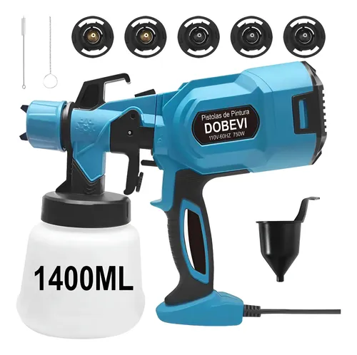 Pistola de Pintura Pulverizar Tinta 750W com Bico de Metal
