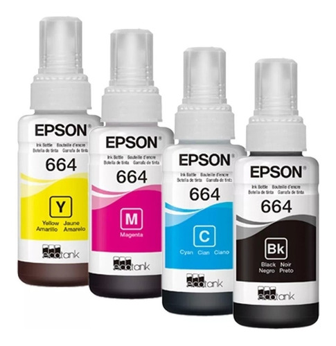 Kit Tintas 664 Epson Original 664 L395 L380 L375 L220 L455