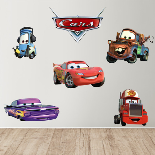 Vinilo Decorativo Pared Infantil Cars 100x50cm