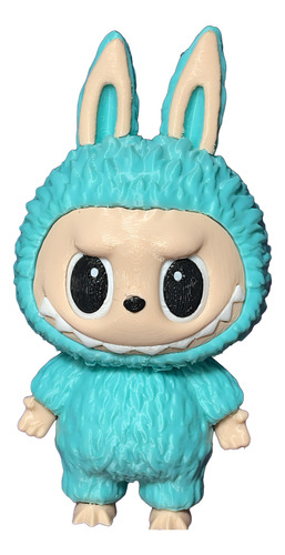 Muñeco Labubu Impresion 3d Celeste