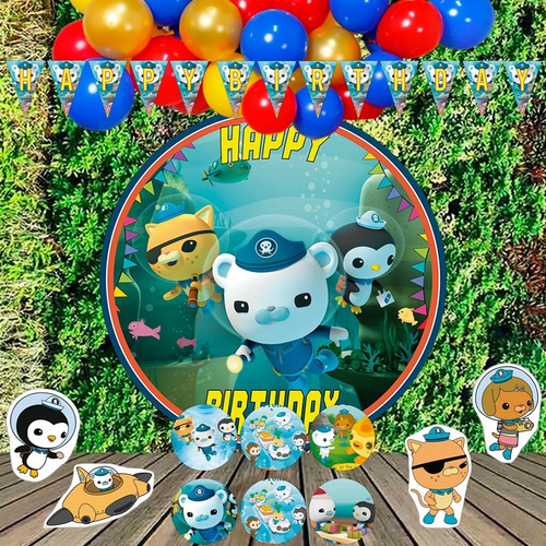 Kit Decoracion Globos Cumpleaños Tematica Octonautas