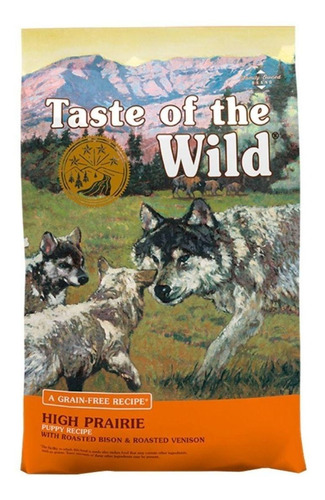 Alimento Taste Of The Wild High Prairie Puppy Para Perro Cachorro Todos Los Tamaños Sabor Bisonte Asado Y Venado Asado En Bolsa De 6.3kg