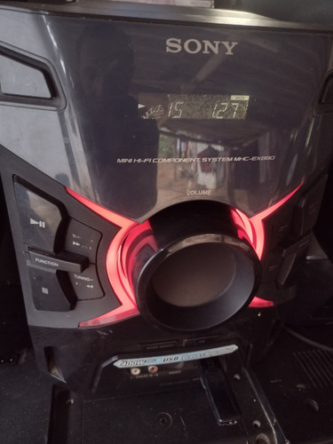 Som Sony Mhc-ex880. C/caixas Bivolt Funcionando Tudo Preto 400 W