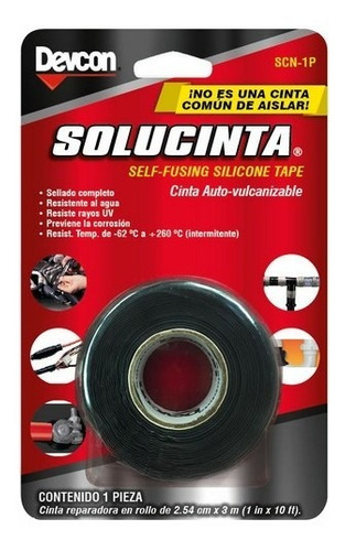 Cinta De Hule Autofusionable De Silicón 24mmx3mt Solucinta