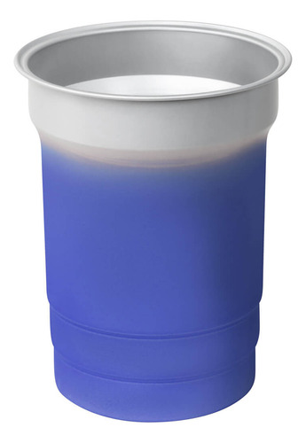 Vaso Aluminio Termosensible Al Frio Caja 10 Pz Para Fiestas Azul